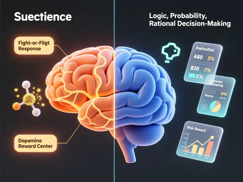 Cerebro primitivo versus toma de decisiones moderna - sistema l&iacute;mbico y dopamina frente a l&oacute;gica y probabilidades