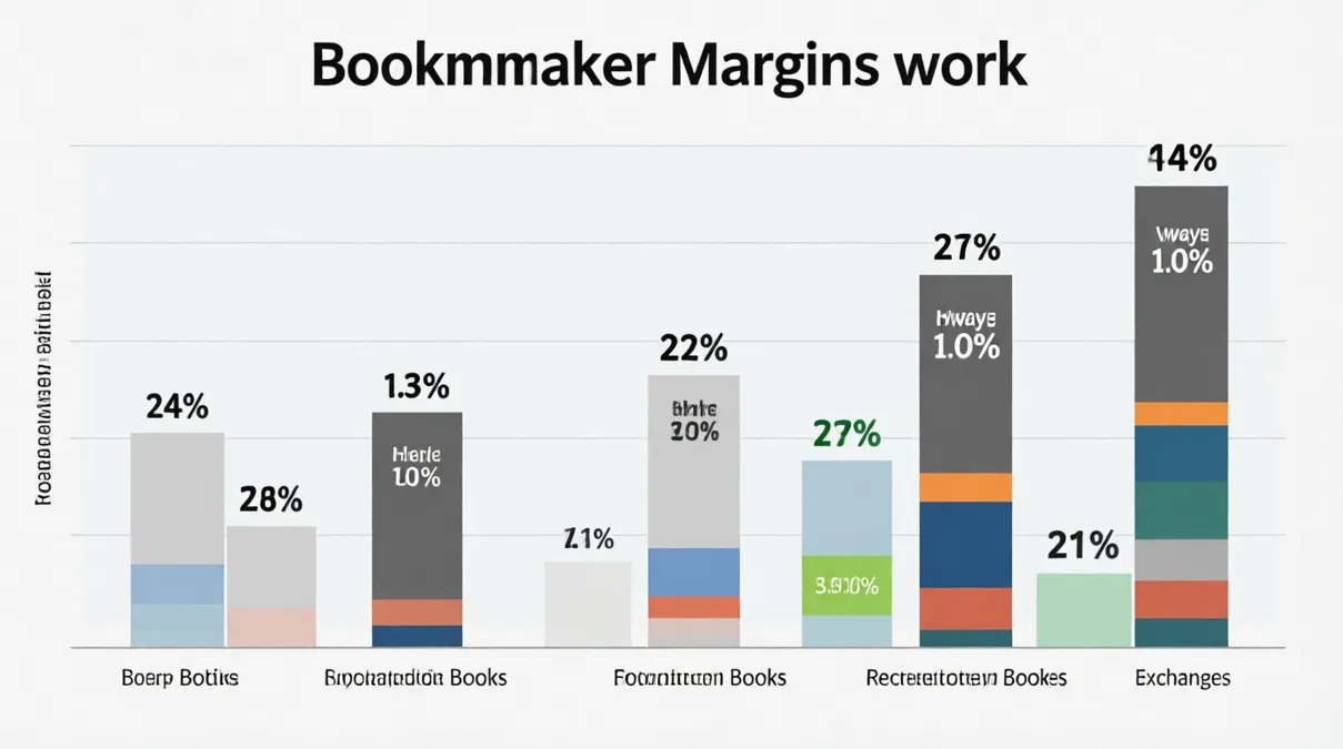 Gr&aacute;fico comparando los m&aacute;rgenes t&iacute;picos de diferentes casas de apuestas