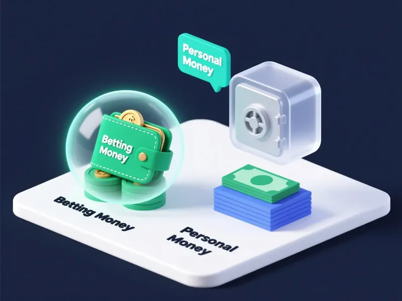 Concepto de bankroll - separaci&oacute;n del dinero de apuestas del dinero personal