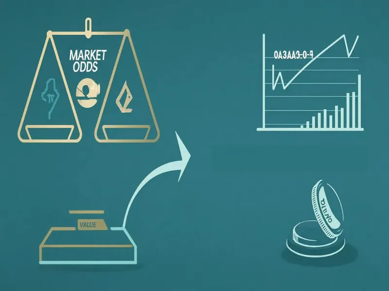 Concepto de valor en apuestas - comparaci&oacute;n entre cuotas del mercado y probabilidad real