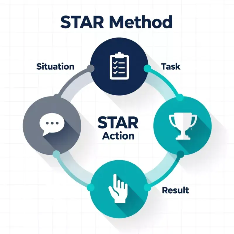 Diagrama circular del método STAR: Statistics, Trends, Analysis, Results