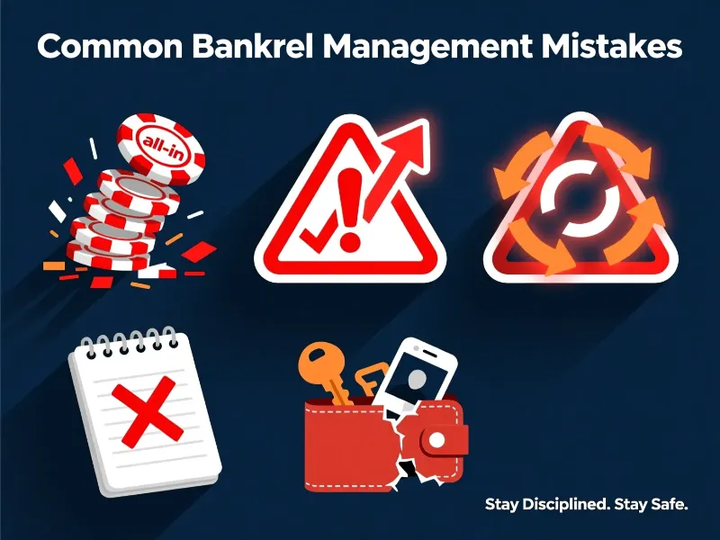 Cinco errores comunes en la gesti&oacute;n de bankroll - se&ntilde;ales de advertencia para apostadores