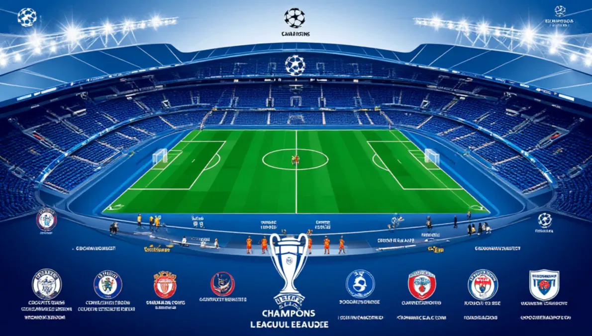 Diagrama explicativo del formato de liguilla de la Champions League