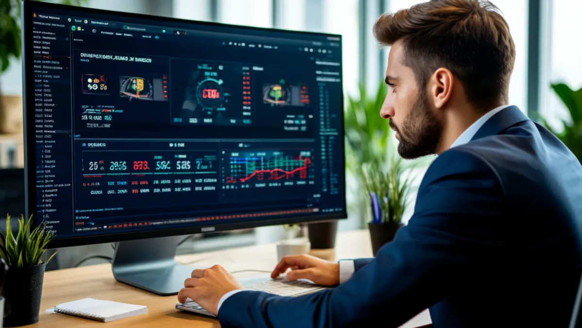 Analista evaluando estadísticas y probabilidades de un partido de fútbol