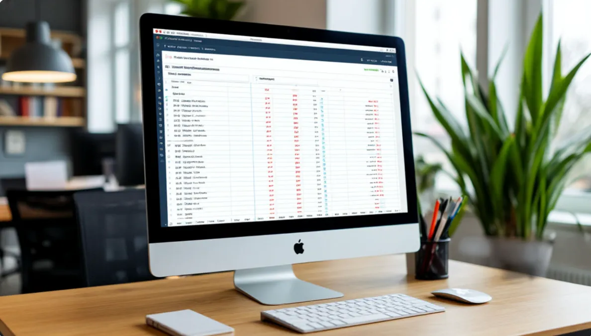 Pantalla mostrando una hoja de cálculo con datos deportivos y fórmulas