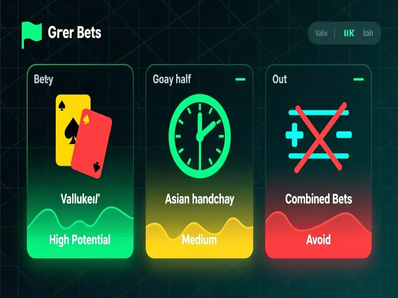 Mercados de apuestas con valor - corners, tarjetas, goles por mitades y handicap asi&aacute;tico