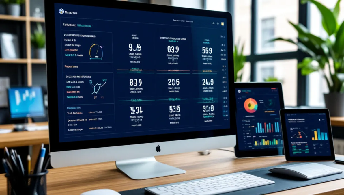 Pantalla mostrando un modelo estad&iacute;stico con datos de rendimiento de equipos de f&uacute;tbol