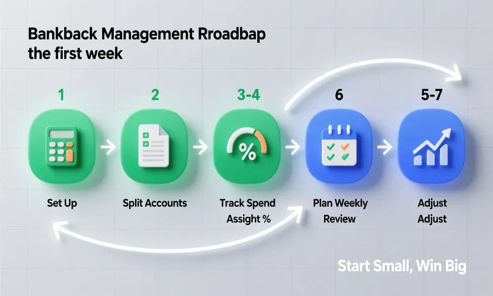 Plan de implementaci&oacute;n paso a paso para la primera semana de gesti&oacute;n de bankroll