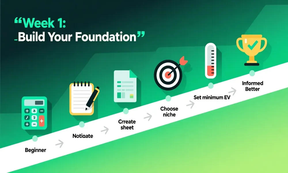Plan de implementaci&oacute;n del value betting para la primera semana - pasos pr&aacute;cticos desde teor&iacute;a a acci&oacute;n