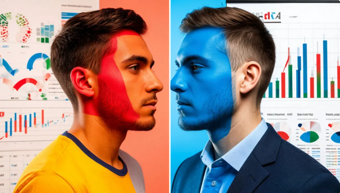 Representaci&oacute;n visual de la separaci&oacute;n entre ser aficionado y ser apostador