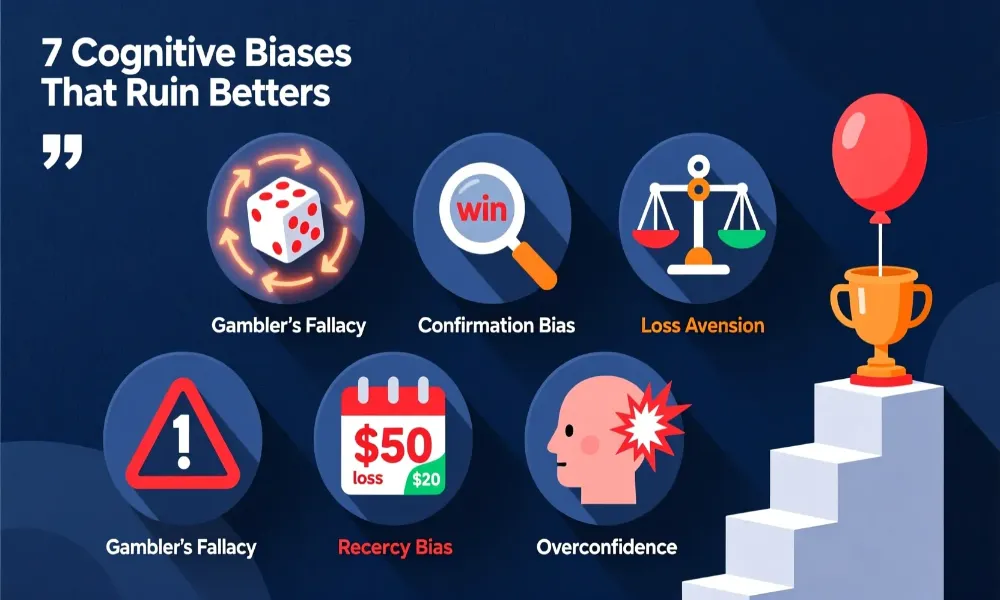 Siete sesgos cognitivos que arruinan a los apostadores - falacia del jugador, confirmaci&oacute;n, anclaje, aversi&oacute;n a la p&eacute;rdida
